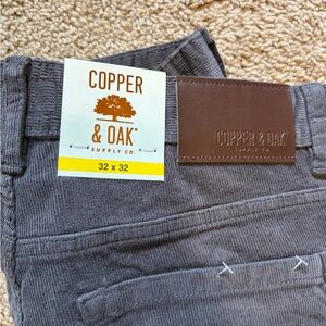 Copper & Oak Men’s Corduroy Pants in Charcoal Gray